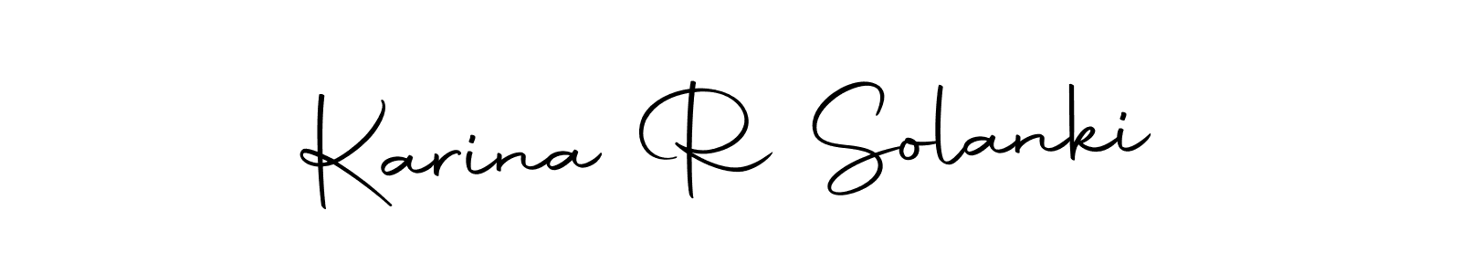 How to make Karina R Solanki name signature. Use Autography-DOLnW style for creating short signs online. This is the latest handwritten sign. Karina R Solanki signature style 10 images and pictures png