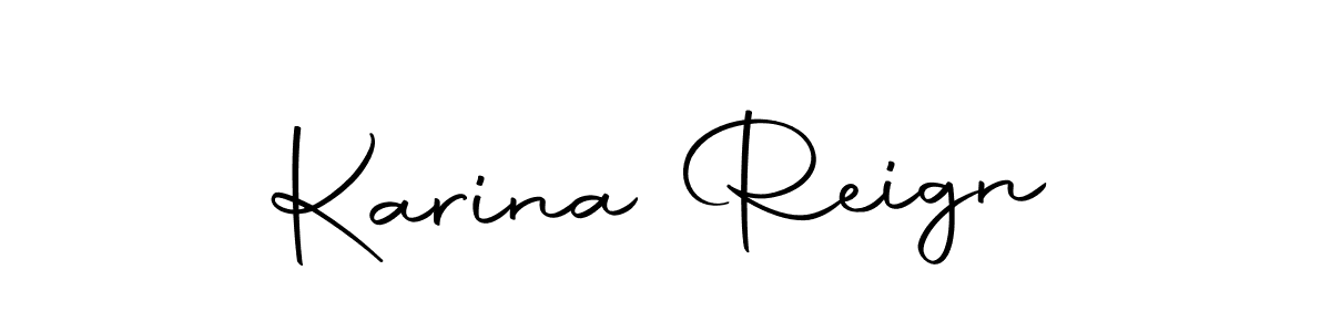 Design your own signature with our free online signature maker. With this signature software, you can create a handwritten (Autography-DOLnW) signature for name Karina Reign. Karina Reign signature style 10 images and pictures png