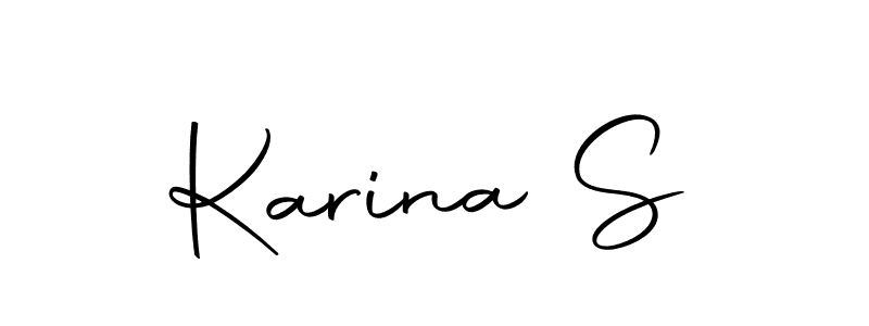 Karina S stylish signature style. Best Handwritten Sign (Autography-DOLnW) for my name. Handwritten Signature Collection Ideas for my name Karina S. Karina S signature style 10 images and pictures png