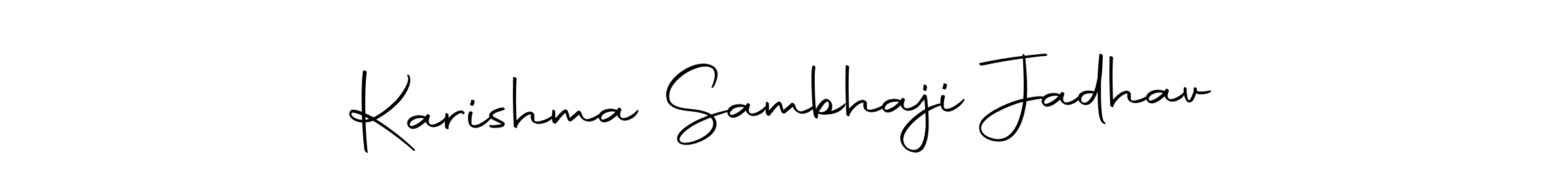 Use a signature maker to create a handwritten signature online. With this signature software, you can design (Autography-DOLnW) your own signature for name Karishma Sambhaji Jadhav. Karishma Sambhaji Jadhav signature style 10 images and pictures png