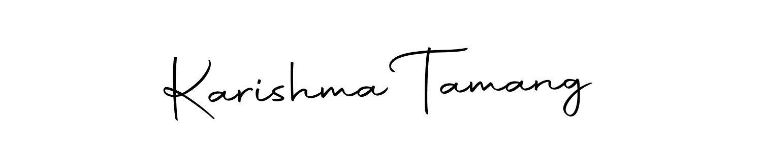 The best way (Autography-DOLnW) to make a short signature is to pick only two or three words in your name. The name Karishma Tamang include a total of six letters. For converting this name. Karishma Tamang signature style 10 images and pictures png