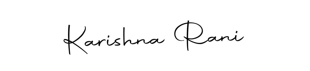 The best way (Autography-DOLnW) to make a short signature is to pick only two or three words in your name. The name Karishna Rani include a total of six letters. For converting this name. Karishna Rani signature style 10 images and pictures png