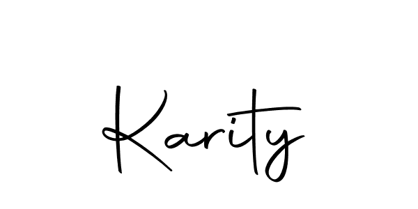 Use a signature maker to create a handwritten signature online. With this signature software, you can design (Autography-DOLnW) your own signature for name Karity. Karity signature style 10 images and pictures png