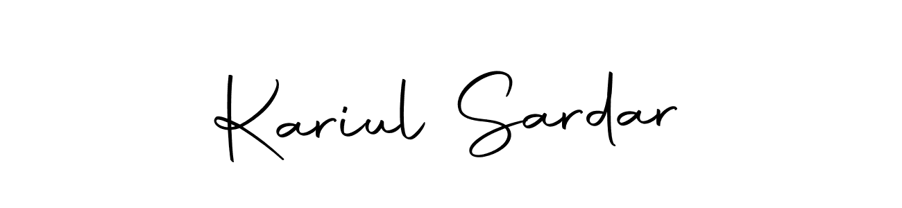 You should practise on your own different ways (Autography-DOLnW) to write your name (Kariul Sardar) in signature. don't let someone else do it for you. Kariul Sardar signature style 10 images and pictures png