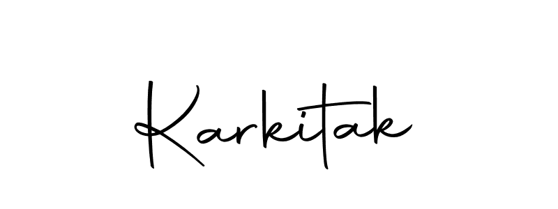 Design your own signature with our free online signature maker. With this signature software, you can create a handwritten (Autography-DOLnW) signature for name Karkitak. Karkitak signature style 10 images and pictures png