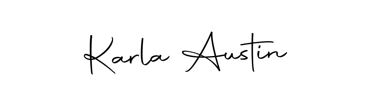 Create a beautiful signature design for name Karla Austin. With this signature (Autography-DOLnW) fonts, you can make a handwritten signature for free. Karla Austin signature style 10 images and pictures png
