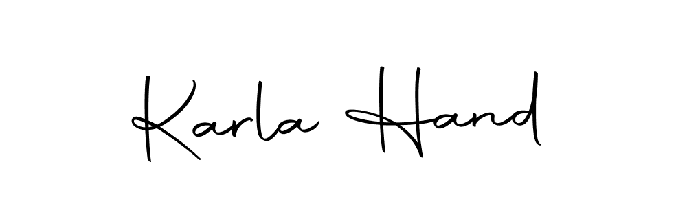 Here are the top 10 professional signature styles for the name Karla Hand. These are the best autograph styles you can use for your name. Karla Hand signature style 10 images and pictures png