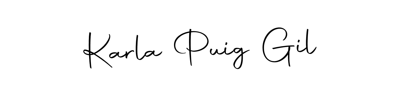 Make a short Karla Puig Gil signature style. Manage your documents anywhere anytime using Autography-DOLnW. Create and add eSignatures, submit forms, share and send files easily. Karla Puig Gil signature style 10 images and pictures png