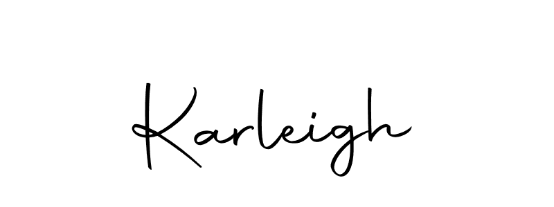 Create a beautiful signature design for name Karleigh. With this signature (Autography-DOLnW) fonts, you can make a handwritten signature for free. Karleigh signature style 10 images and pictures png