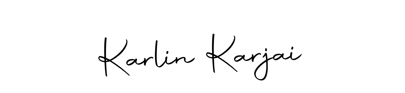 How to make Karlin Karjai name signature. Use Autography-DOLnW style for creating short signs online. This is the latest handwritten sign. Karlin Karjai signature style 10 images and pictures png