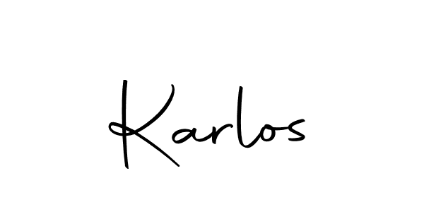 Use a signature maker to create a handwritten signature online. With this signature software, you can design (Autography-DOLnW) your own signature for name Karlos. Karlos signature style 10 images and pictures png