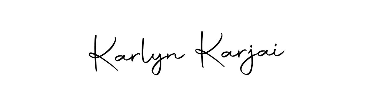 How to make Karlyn Karjai name signature. Use Autography-DOLnW style for creating short signs online. This is the latest handwritten sign. Karlyn Karjai signature style 10 images and pictures png