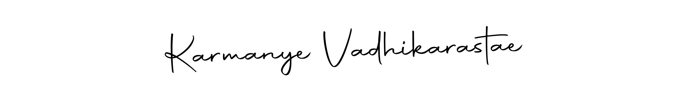 How to make Karmanye Vadhikarastae signature? Autography-DOLnW is a professional autograph style. Create handwritten signature for Karmanye Vadhikarastae name. Karmanye Vadhikarastae signature style 10 images and pictures png