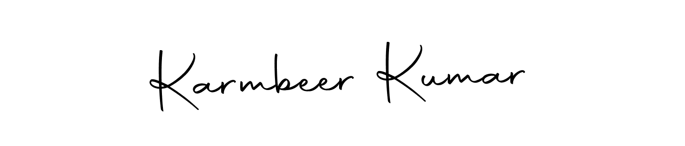 Create a beautiful signature design for name Karmbeer Kumar. With this signature (Autography-DOLnW) fonts, you can make a handwritten signature for free. Karmbeer Kumar signature style 10 images and pictures png