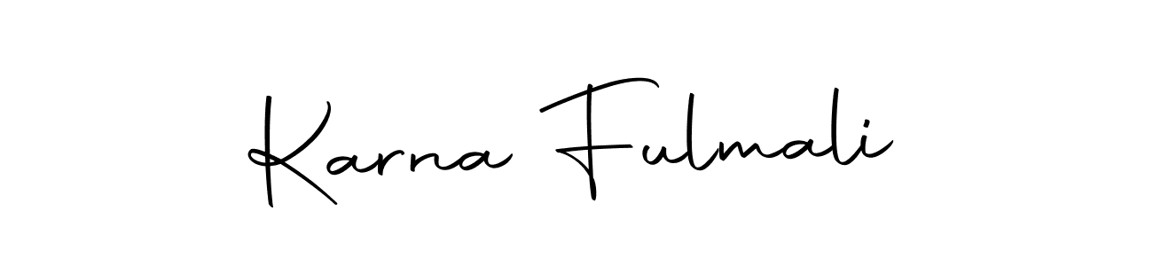 Design your own signature with our free online signature maker. With this signature software, you can create a handwritten (Autography-DOLnW) signature for name Karna Fulmali. Karna Fulmali signature style 10 images and pictures png