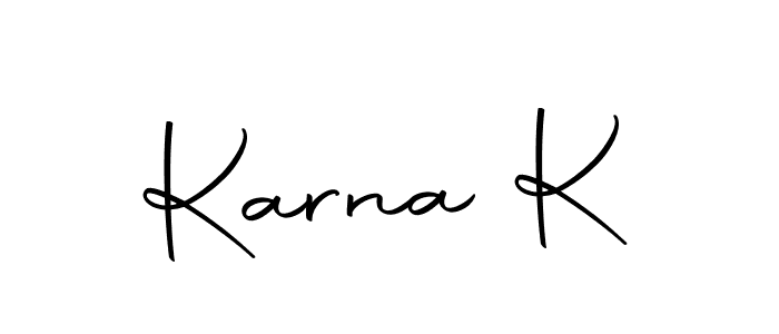 Design your own signature with our free online signature maker. With this signature software, you can create a handwritten (Autography-DOLnW) signature for name Karna K. Karna K signature style 10 images and pictures png