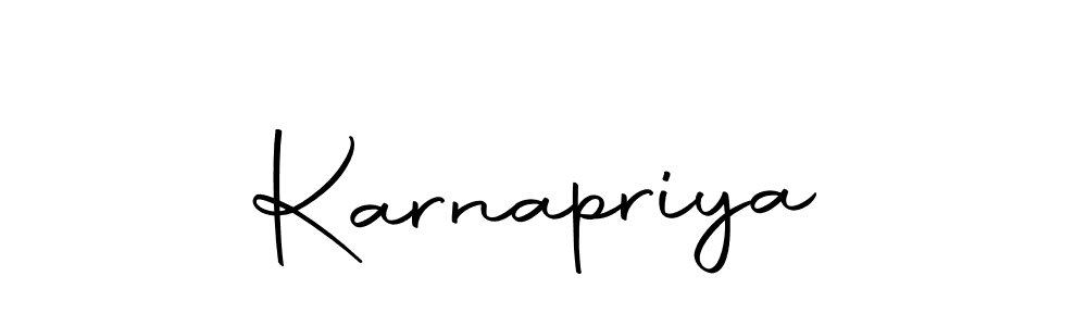 Create a beautiful signature design for name Karnapriya. With this signature (Autography-DOLnW) fonts, you can make a handwritten signature for free. Karnapriya signature style 10 images and pictures png