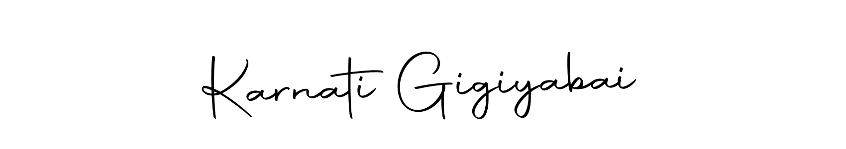 This is the best signature style for the Karnati Gigiyabai name. Also you like these signature font (Autography-DOLnW). Mix name signature. Karnati Gigiyabai signature style 10 images and pictures png