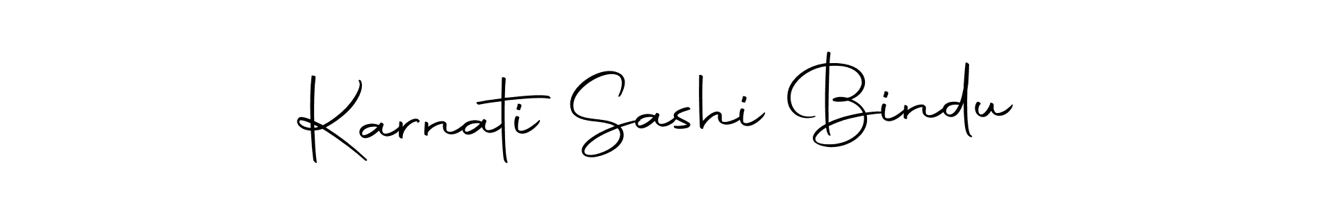 Create a beautiful signature design for name Karnati Sashi Bindu. With this signature (Autography-DOLnW) fonts, you can make a handwritten signature for free. Karnati Sashi Bindu signature style 10 images and pictures png