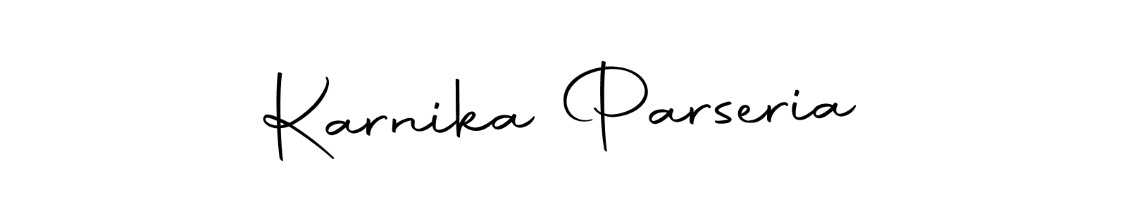 Use a signature maker to create a handwritten signature online. With this signature software, you can design (Autography-DOLnW) your own signature for name Karnika Parseria. Karnika Parseria signature style 10 images and pictures png
