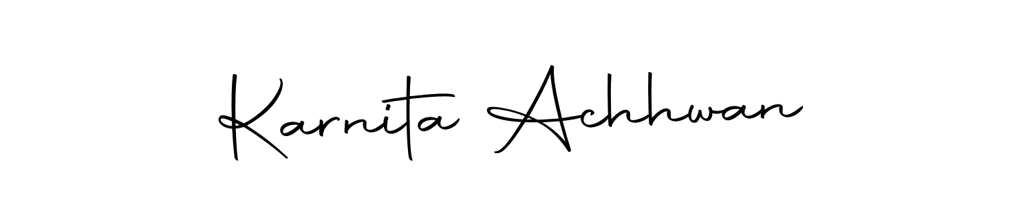 Create a beautiful signature design for name Karnita Achhwan. With this signature (Autography-DOLnW) fonts, you can make a handwritten signature for free. Karnita Achhwan signature style 10 images and pictures png