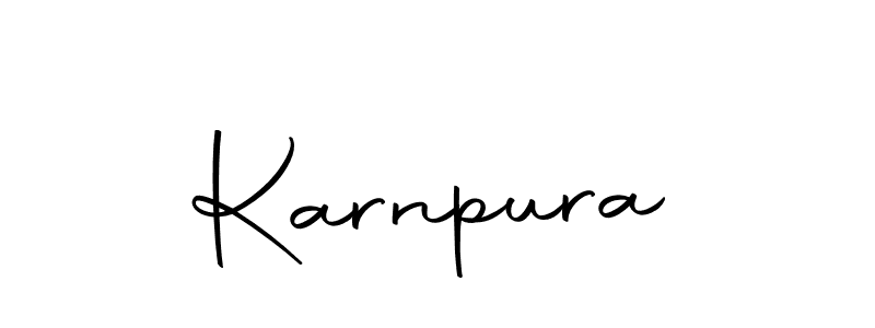 Use a signature maker to create a handwritten signature online. With this signature software, you can design (Autography-DOLnW) your own signature for name Karnpura. Karnpura signature style 10 images and pictures png