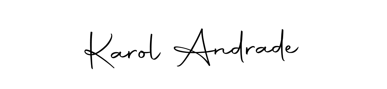 How to make Karol Andrade name signature. Use Autography-DOLnW style for creating short signs online. This is the latest handwritten sign. Karol Andrade signature style 10 images and pictures png