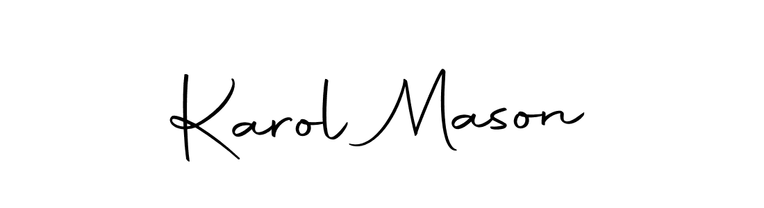 Create a beautiful signature design for name Karol Mason. With this signature (Autography-DOLnW) fonts, you can make a handwritten signature for free. Karol Mason signature style 10 images and pictures png