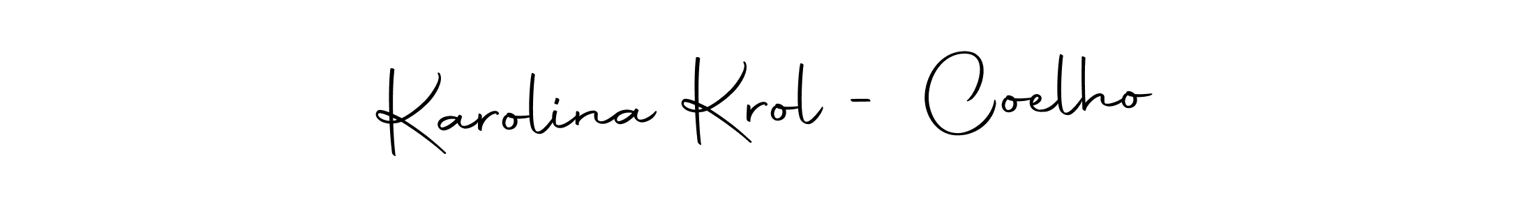 Use a signature maker to create a handwritten signature online. With this signature software, you can design (Autography-DOLnW) your own signature for name Karolina Krol - Coelho. Karolina Krol - Coelho signature style 10 images and pictures png