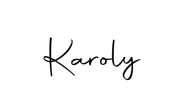 Autography-DOLnW is a professional signature style that is perfect for those who want to add a touch of class to their signature. It is also a great choice for those who want to make their signature more unique. Get Karoly name to fancy signature for free. Karoly signature style 10 images and pictures png