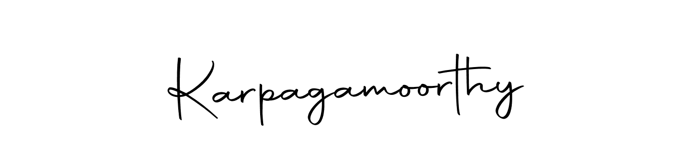 Create a beautiful signature design for name Karpagamoorthy. With this signature (Autography-DOLnW) fonts, you can make a handwritten signature for free. Karpagamoorthy signature style 10 images and pictures png