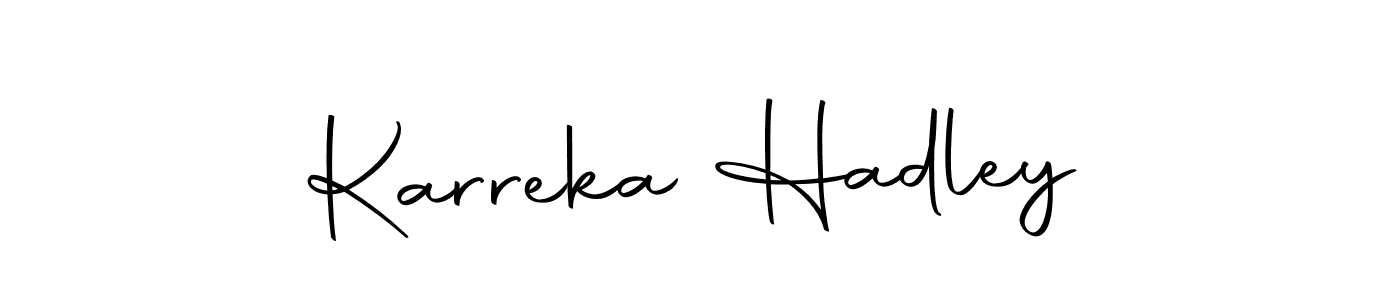 Karreka Hadley stylish signature style. Best Handwritten Sign (Autography-DOLnW) for my name. Handwritten Signature Collection Ideas for my name Karreka Hadley. Karreka Hadley signature style 10 images and pictures png