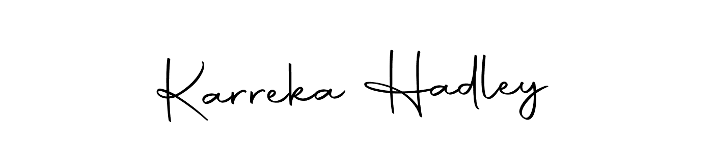 It looks lik you need a new signature style for name Karreka Hadley. Design unique handwritten (Autography-DOLnW) signature with our free signature maker in just a few clicks. Karreka Hadley signature style 10 images and pictures png