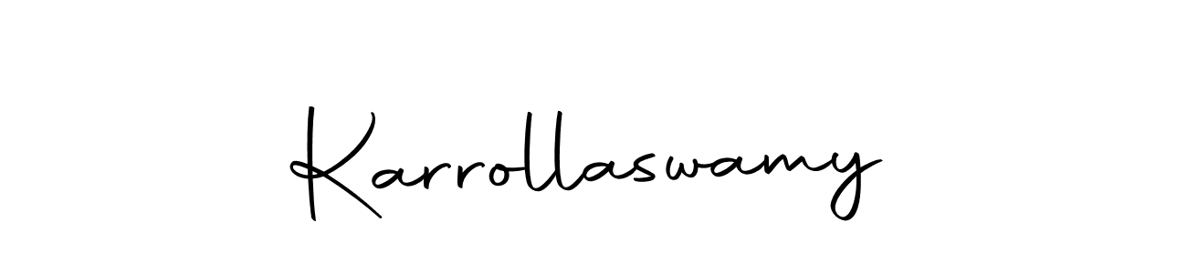 Make a beautiful signature design for name Karrollaswamy. With this signature (Autography-DOLnW) style, you can create a handwritten signature for free. Karrollaswamy signature style 10 images and pictures png