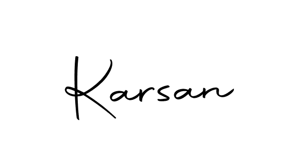 Make a beautiful signature design for name Karsan. Use this online signature maker to create a handwritten signature for free. Karsan signature style 10 images and pictures png