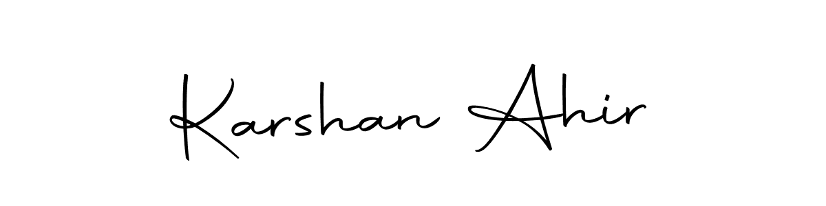 if you are searching for the best signature style for your name Karshan Ahir. so please give up your signature search. here we have designed multiple signature styles  using Autography-DOLnW. Karshan Ahir signature style 10 images and pictures png