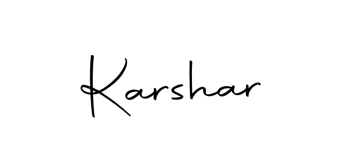 Design your own signature with our free online signature maker. With this signature software, you can create a handwritten (Autography-DOLnW) signature for name Karshar. Karshar signature style 10 images and pictures png