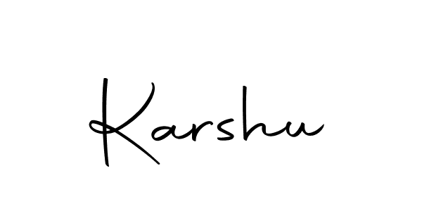 Design your own signature with our free online signature maker. With this signature software, you can create a handwritten (Autography-DOLnW) signature for name Karshu. Karshu signature style 10 images and pictures png