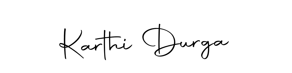 Create a beautiful signature design for name Karthi Durga. With this signature (Autography-DOLnW) fonts, you can make a handwritten signature for free. Karthi Durga signature style 10 images and pictures png