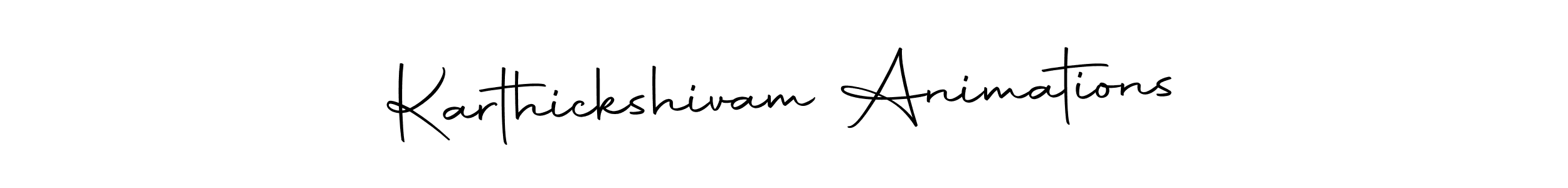 How to make Karthickshivam Animations name signature. Use Autography-DOLnW style for creating short signs online. This is the latest handwritten sign. Karthickshivam Animations signature style 10 images and pictures png