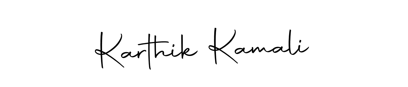 How to make Karthik Kamali name signature. Use Autography-DOLnW style for creating short signs online. This is the latest handwritten sign. Karthik Kamali signature style 10 images and pictures png