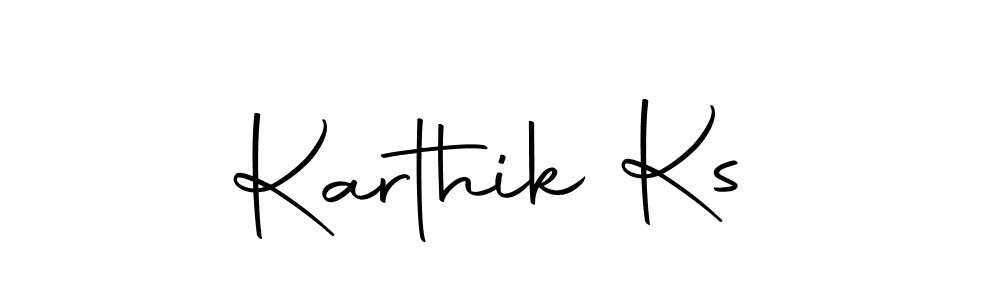 Design your own signature with our free online signature maker. With this signature software, you can create a handwritten (Autography-DOLnW) signature for name Karthik Ks. Karthik Ks signature style 10 images and pictures png