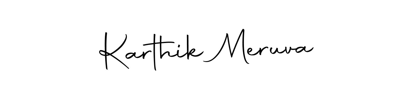 How to make Karthik Meruva name signature. Use Autography-DOLnW style for creating short signs online. This is the latest handwritten sign. Karthik Meruva signature style 10 images and pictures png