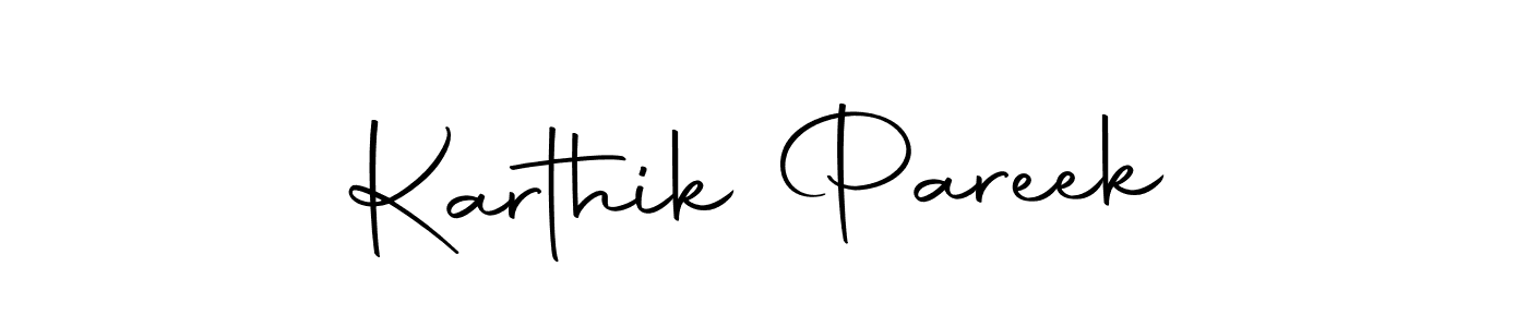 Design your own signature with our free online signature maker. With this signature software, you can create a handwritten (Autography-DOLnW) signature for name Karthik Pareek. Karthik Pareek signature style 10 images and pictures png