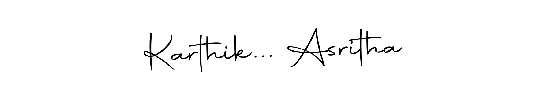 Design your own signature with our free online signature maker. With this signature software, you can create a handwritten (Autography-DOLnW) signature for name Karthik... Asritha. Karthik... Asritha signature style 10 images and pictures png
