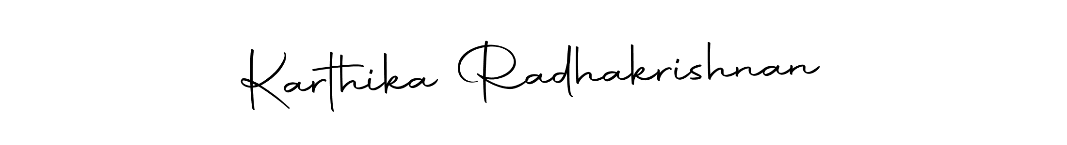 Design your own signature with our free online signature maker. With this signature software, you can create a handwritten (Autography-DOLnW) signature for name Karthika Radhakrishnan. Karthika Radhakrishnan signature style 10 images and pictures png
