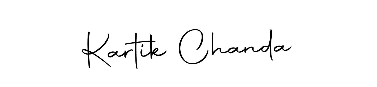 Create a beautiful signature design for name Kartik Chanda. With this signature (Autography-DOLnW) fonts, you can make a handwritten signature for free. Kartik Chanda signature style 10 images and pictures png
