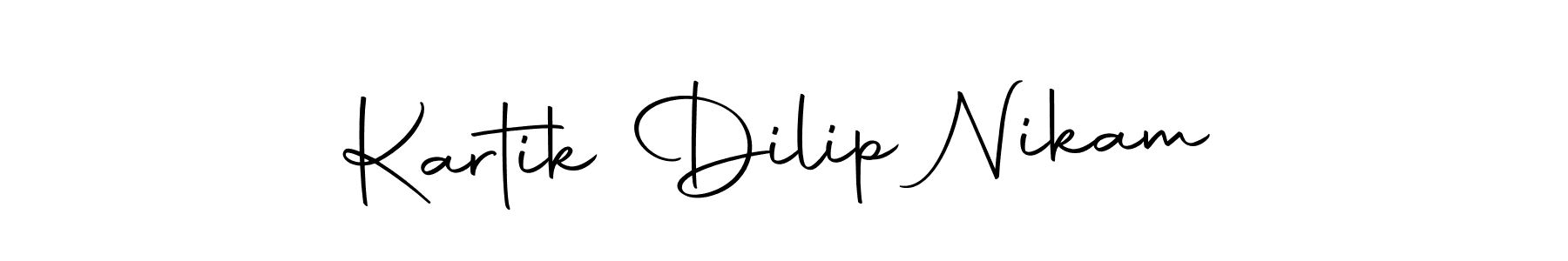Design your own signature with our free online signature maker. With this signature software, you can create a handwritten (Autography-DOLnW) signature for name Kartik Dilip Nikam. Kartik Dilip Nikam signature style 10 images and pictures png