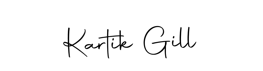 How to make Kartik Gill signature? Autography-DOLnW is a professional autograph style. Create handwritten signature for Kartik Gill name. Kartik Gill signature style 10 images and pictures png