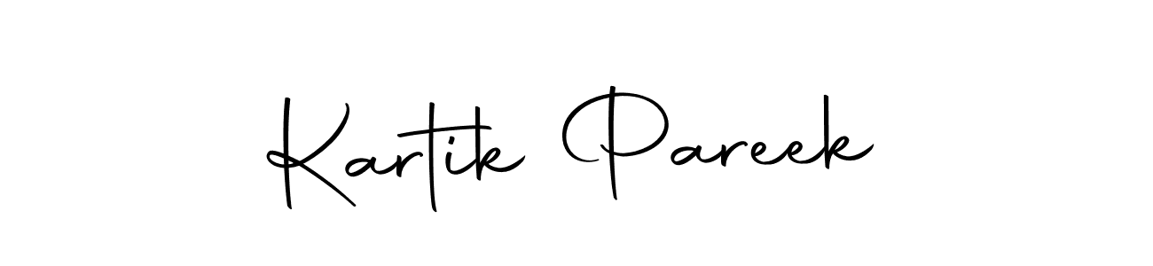 Autography-DOLnW is a professional signature style that is perfect for those who want to add a touch of class to their signature. It is also a great choice for those who want to make their signature more unique. Get Kartik Pareek name to fancy signature for free. Kartik Pareek signature style 10 images and pictures png